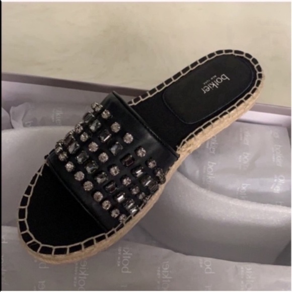 Botkier Espadrille Leather Sandal Slides - Picture 11 of 15